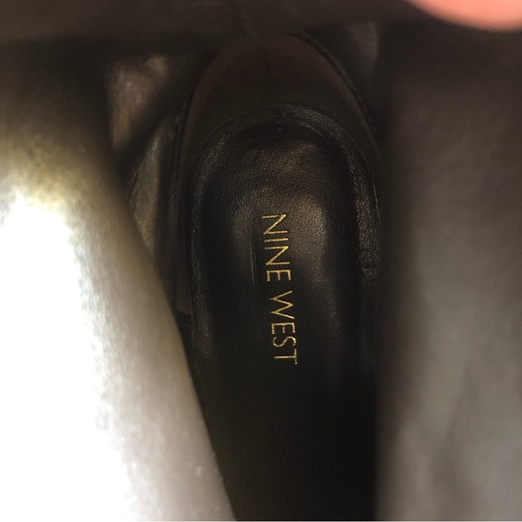 Nine West Dale ankle boot nubuck and suede leather dark chocolate color 7.5 - Picture 9 of 9